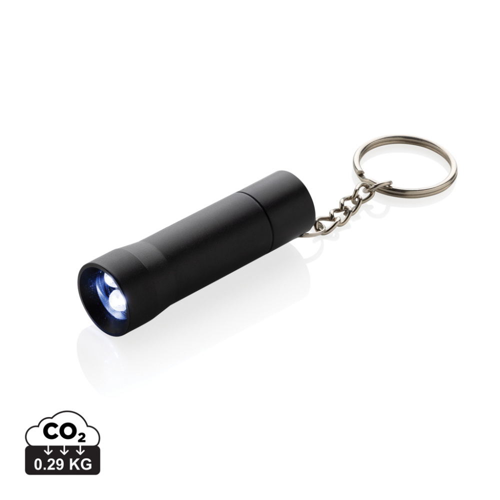 Logotrade promotional products photo of: Flash RCS recycled aluminium keychain torch